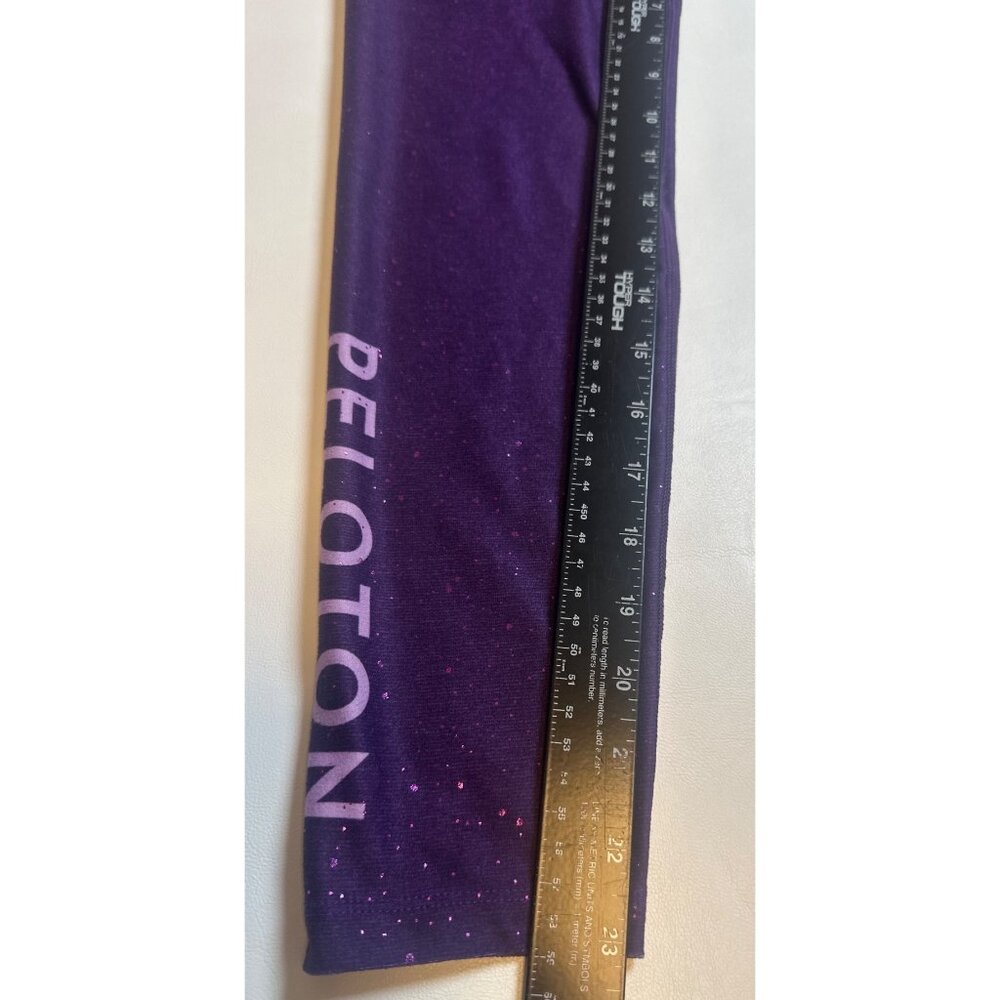 Peloton Purple Glitter "Sundays With Love" High-Waisted Leggings Womens Size XS - Picture 6 of 10
